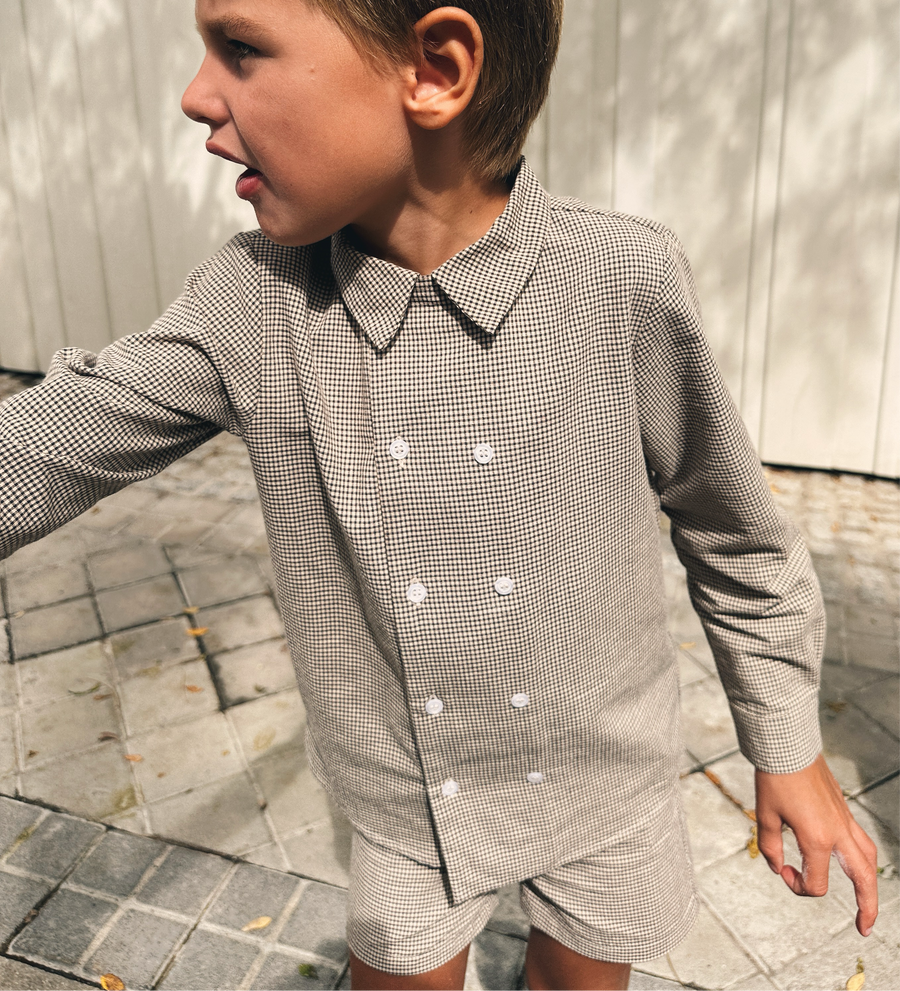 Camisa Babi Vichy Topo