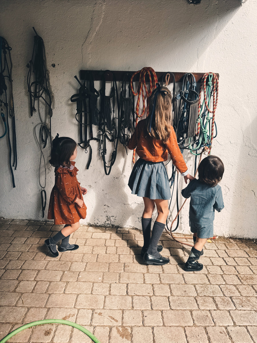 Vestido Smock Flores Caldero