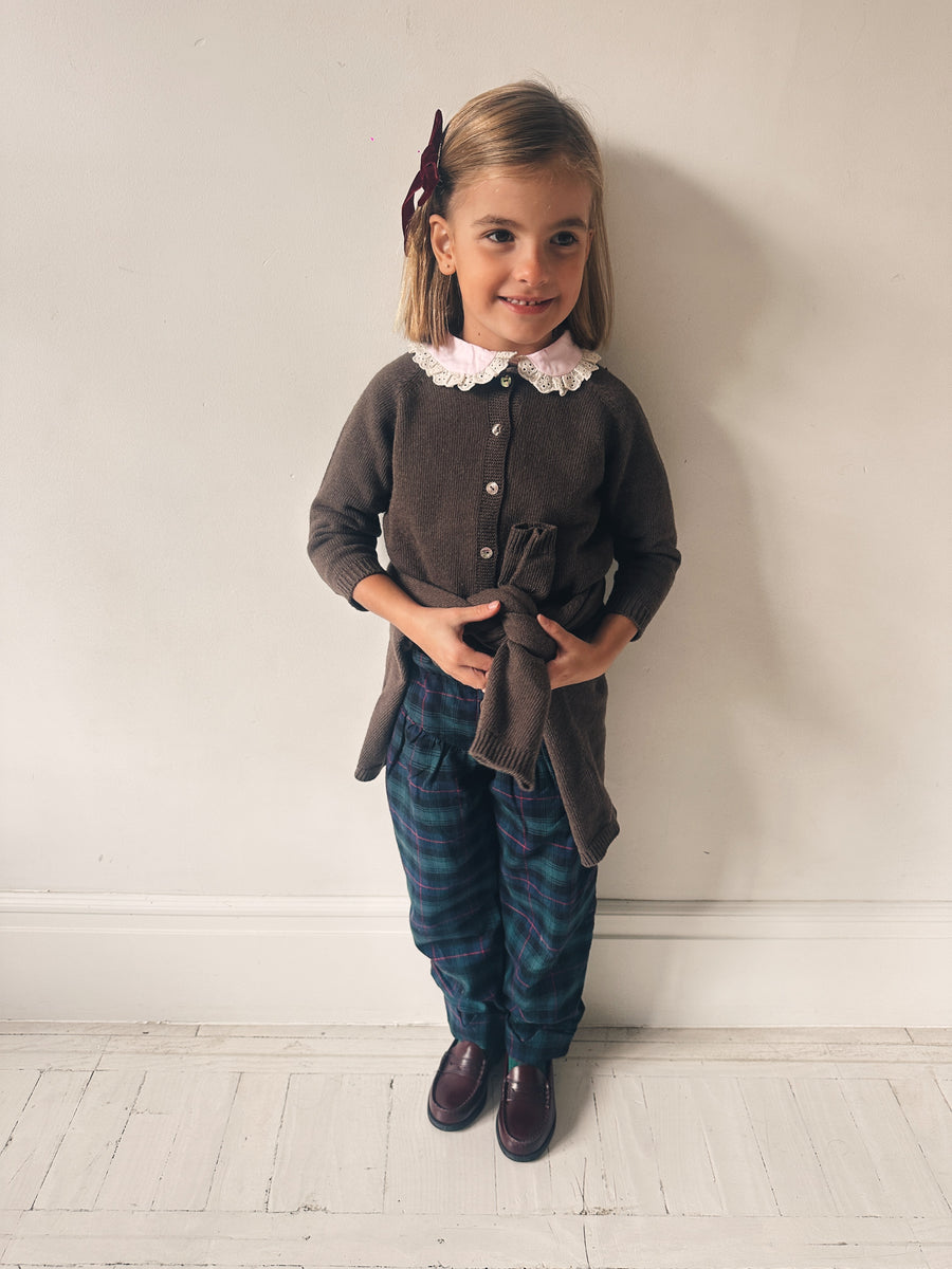 Pantalón Bombacho Escocés Viyela Azul