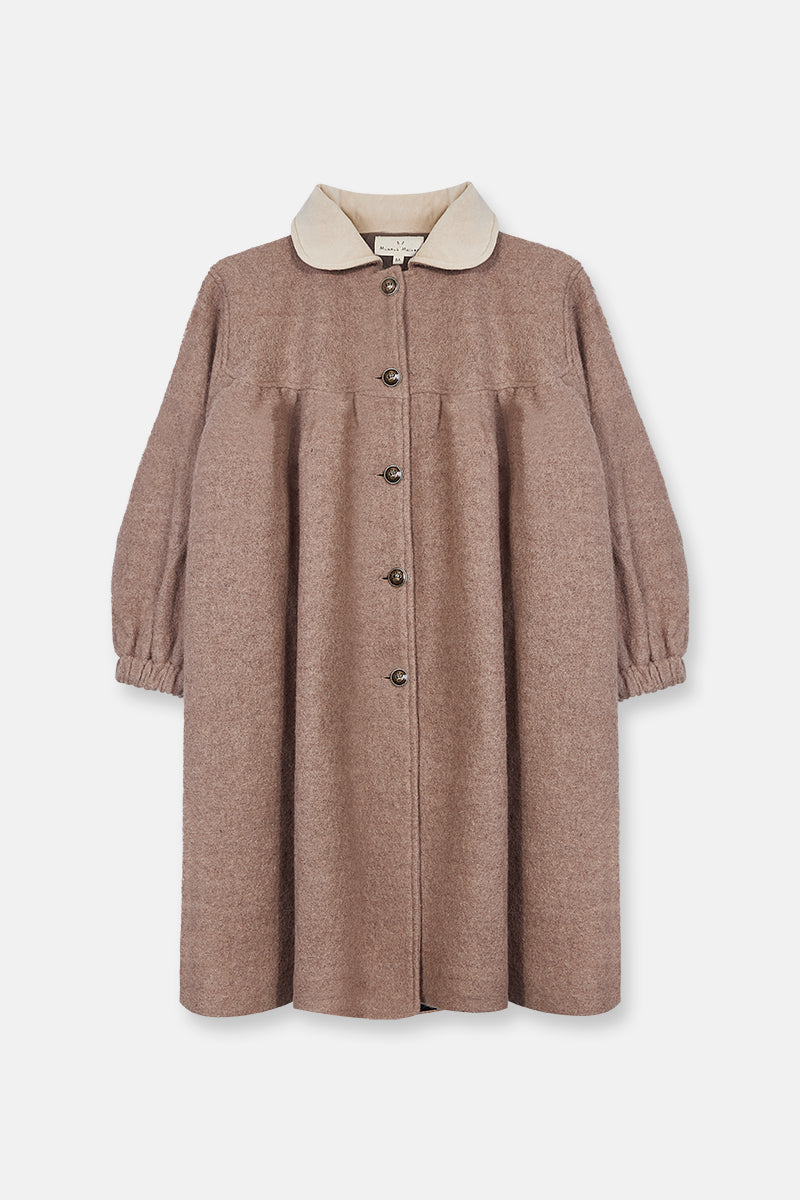 Abrigo Niña Vintage Lana Beige