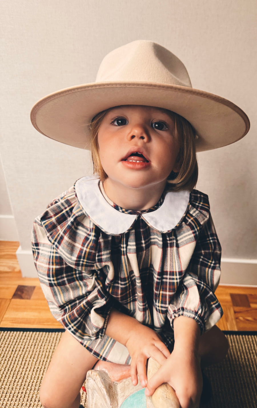 Ranita Cuello Bebé Escocés Viyela Marrón