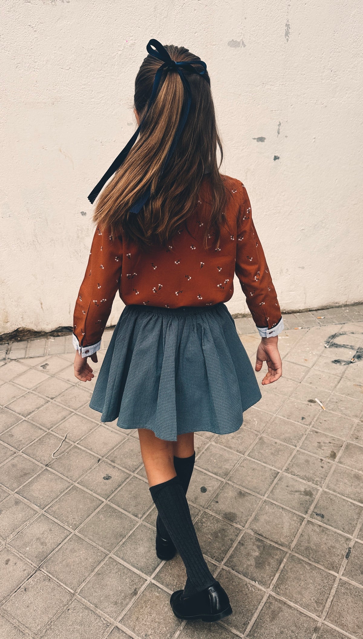 Faldita Vichy Gris