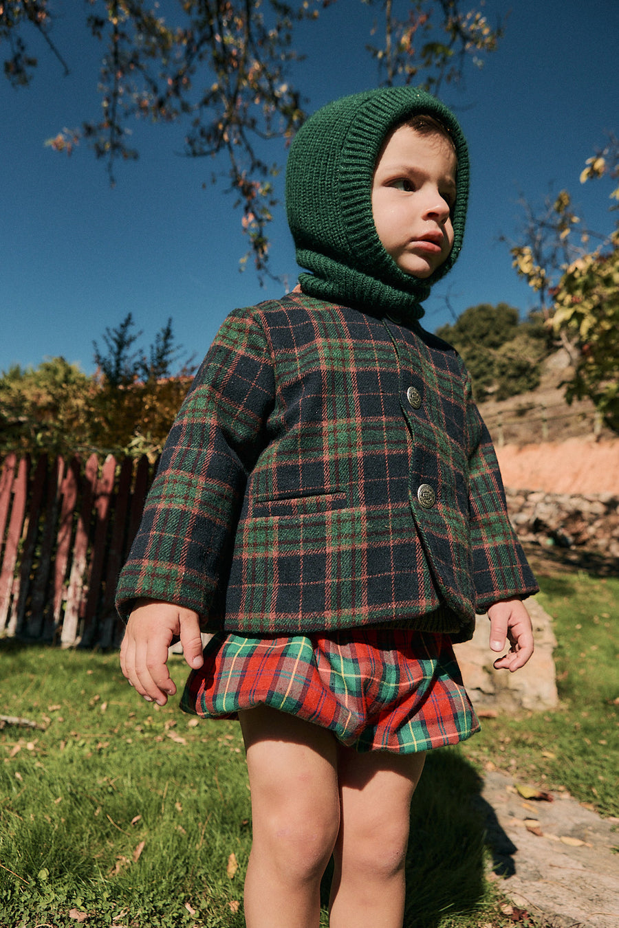 Chaqueta Niño Cuadros Azul