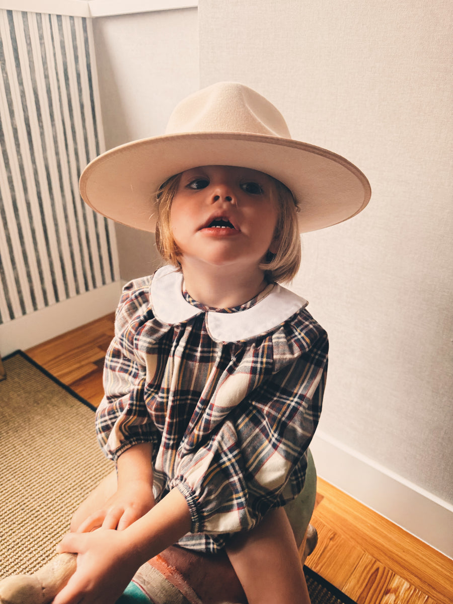 Ranita Cuello Bebé Escocés Viyela Marrón