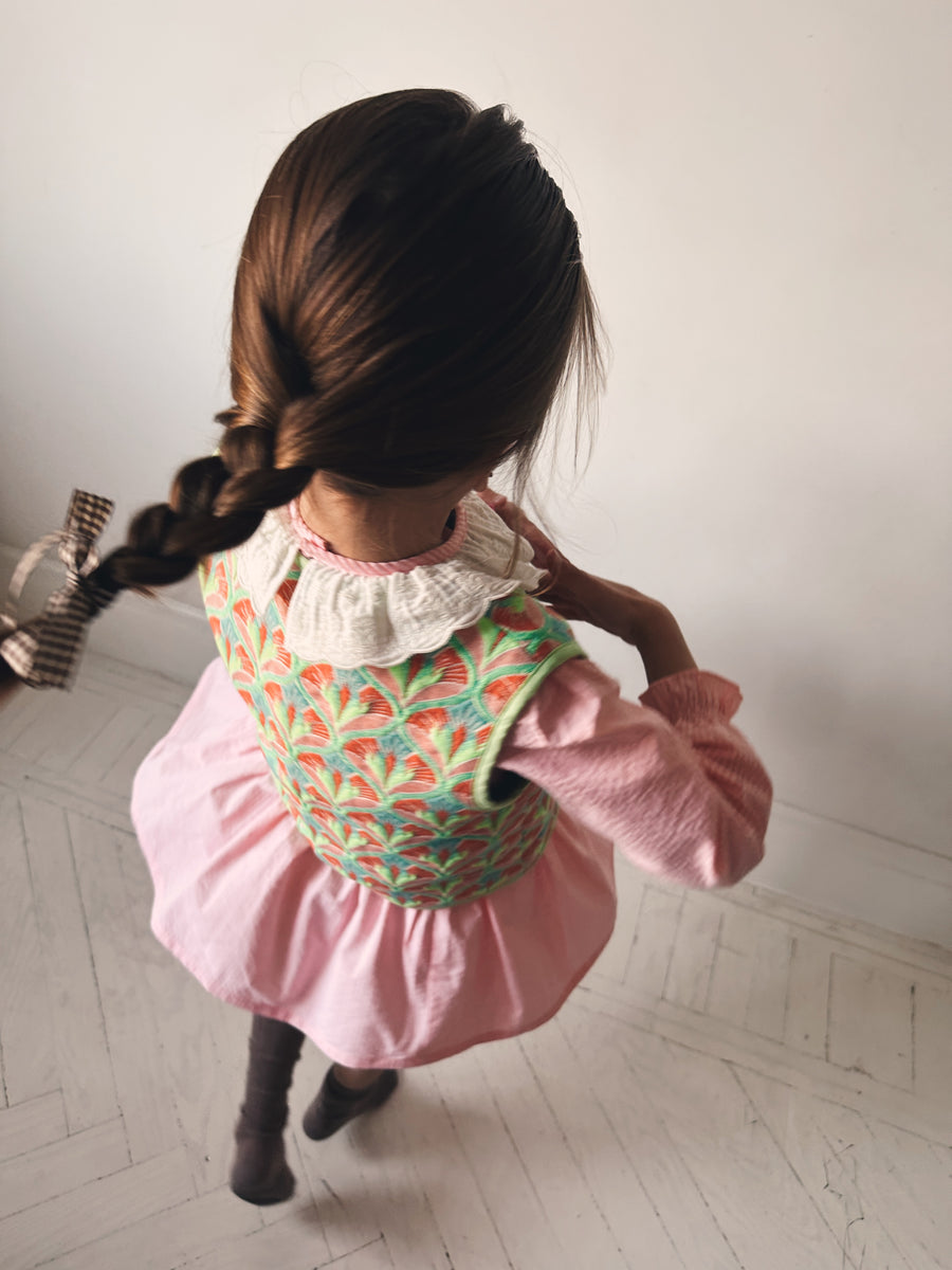 Blusa Puntilla Rayas Rosas