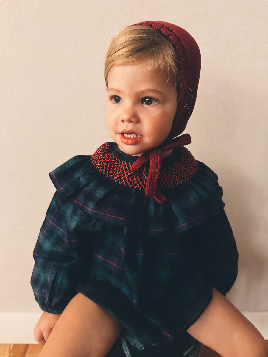 Ranita Smock Escocés Viyela Azul