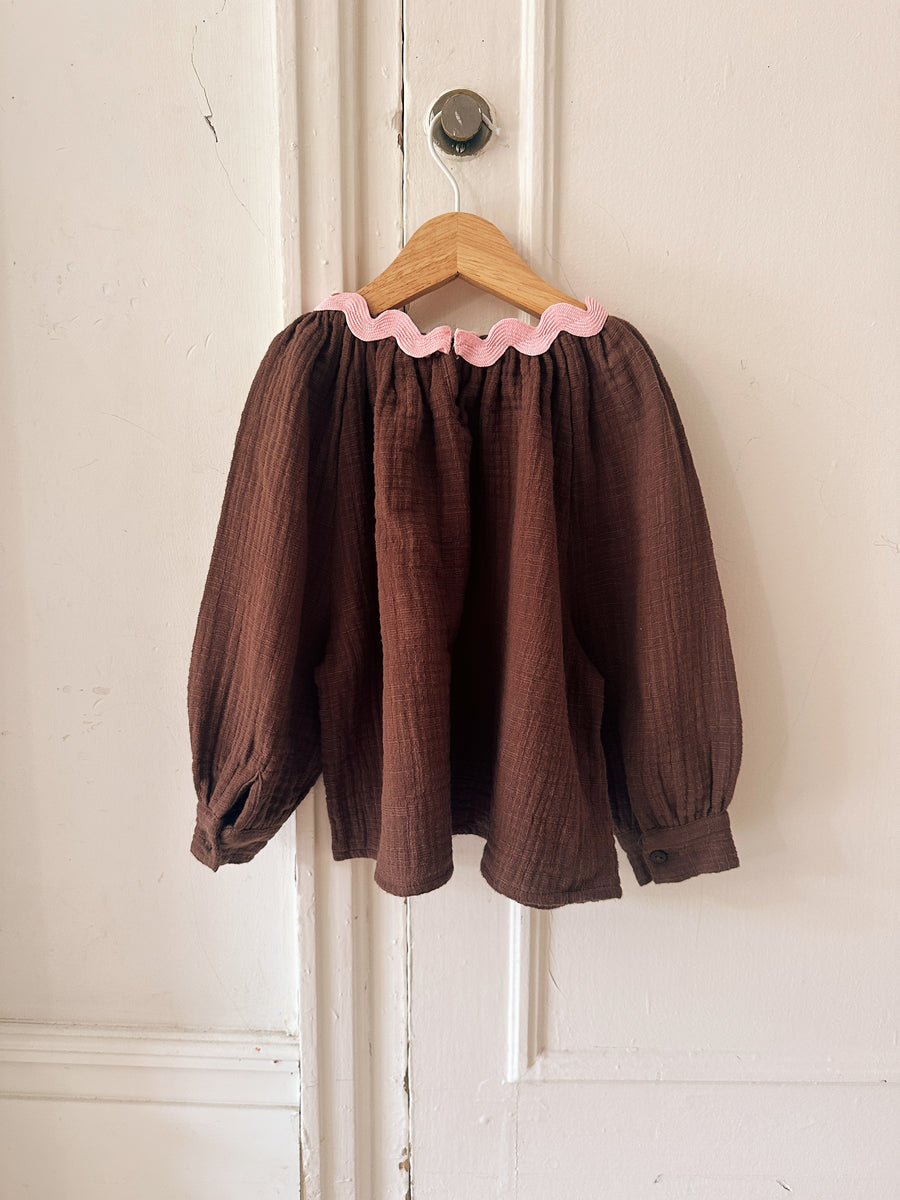 Blusa Volumen Marrón