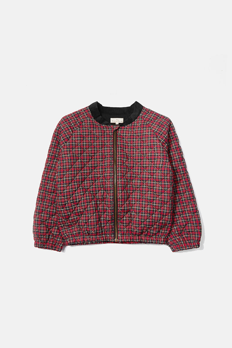 Bomber Niño Cuadros Rojos