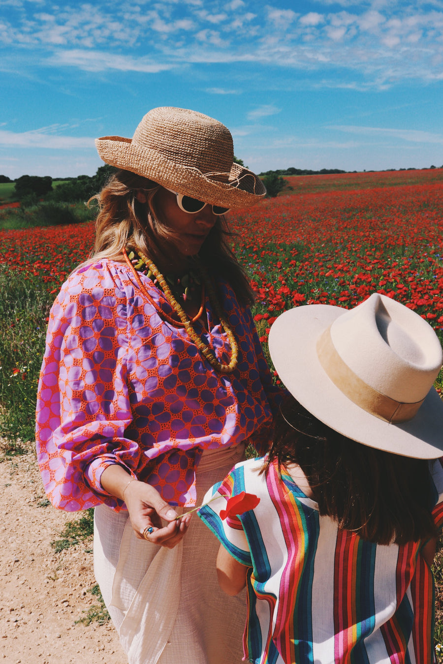 Blusa Volumen Flores Bordada MUJER