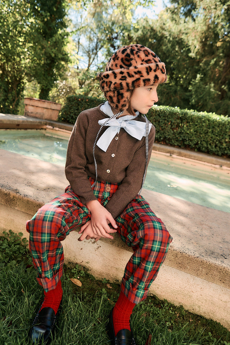 Pantalón Bombacho Escocés Viyela Rojo