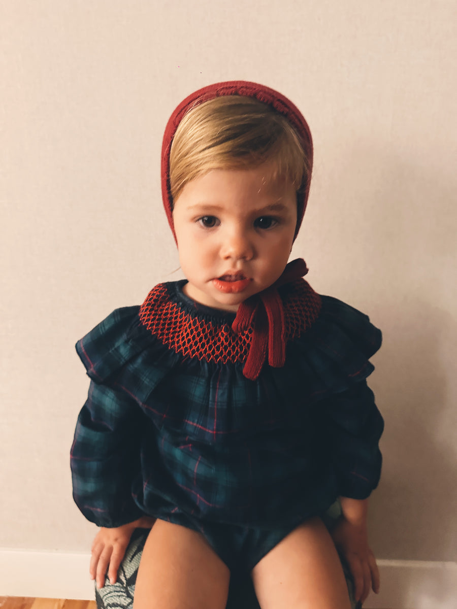 Ranita Smock Escocés Viyela Azul