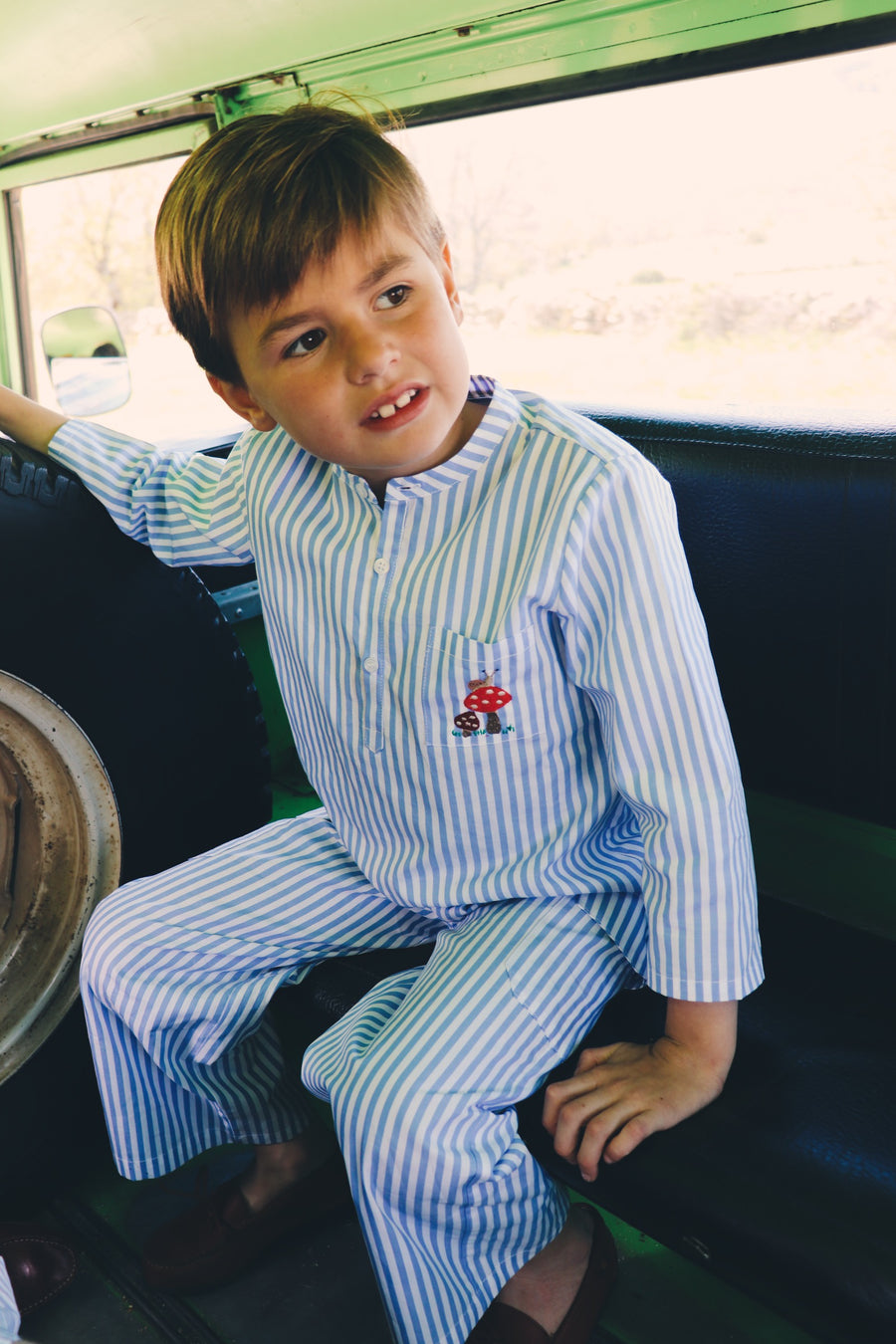 Camisa Mao Rayas Azul