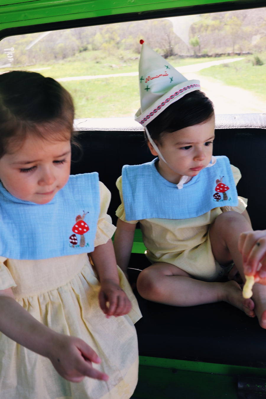 Vestido Baberola Lino Amarillo