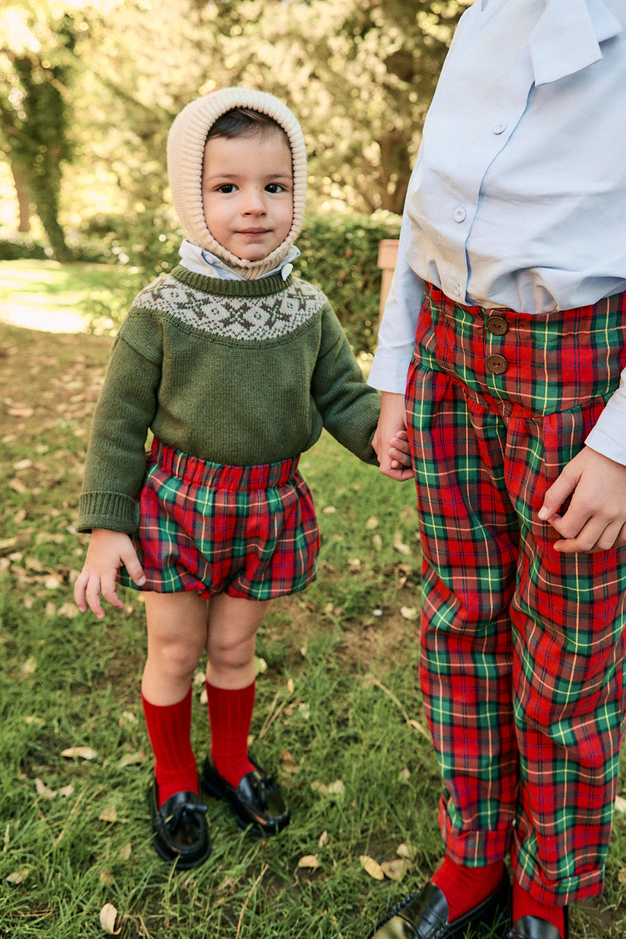 Pantalón Globo Escocés Viyela Rojo