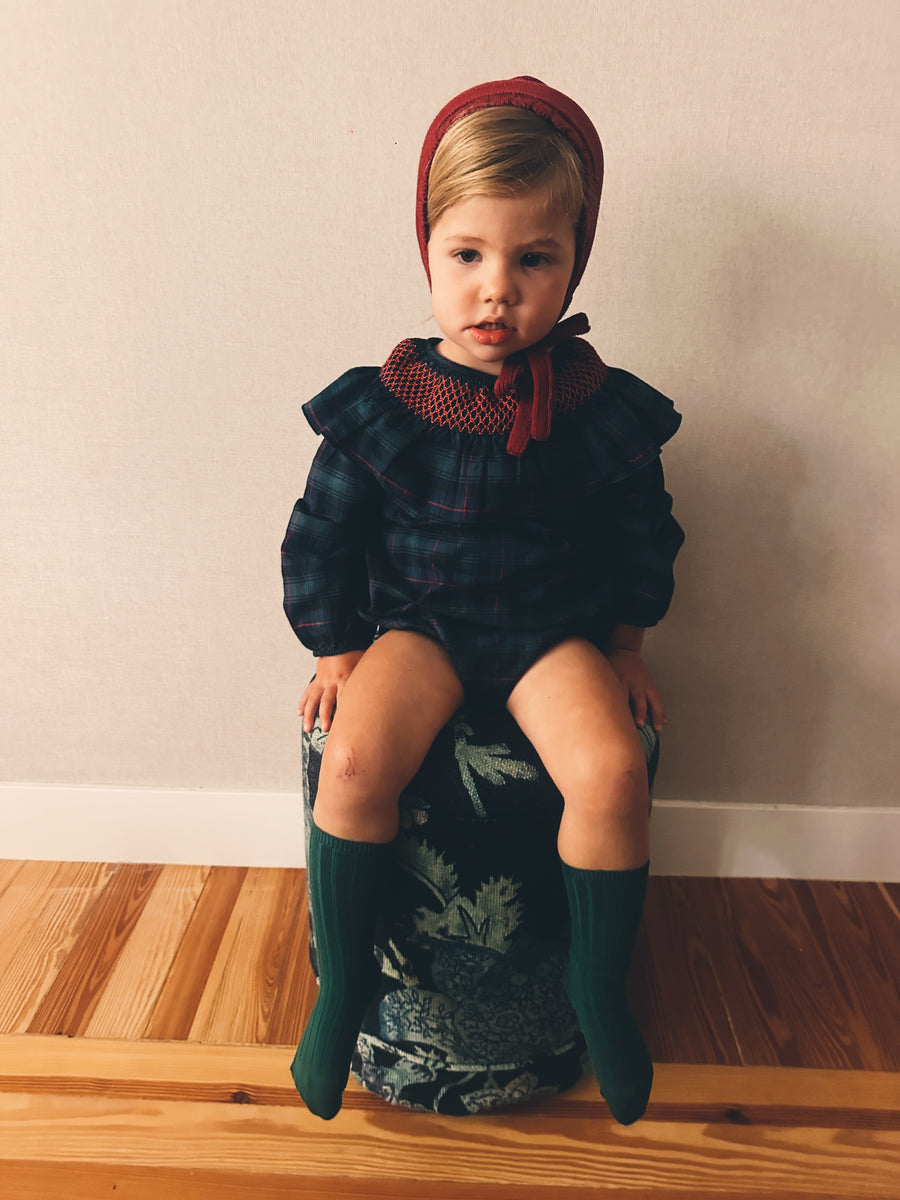 Ranita Smock Escocés Viyela Azul