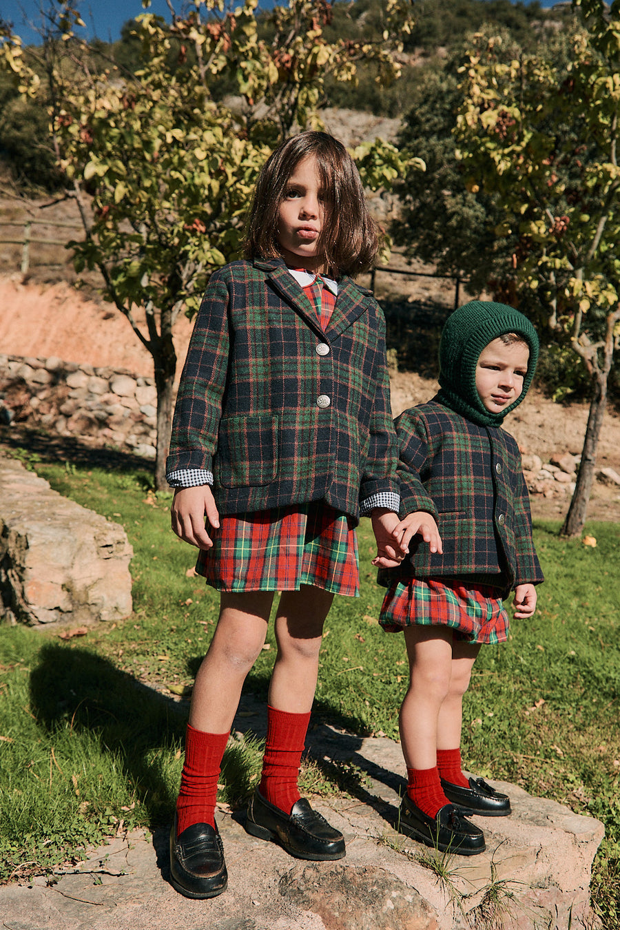 Chaqueta Niño Cuadros Azul