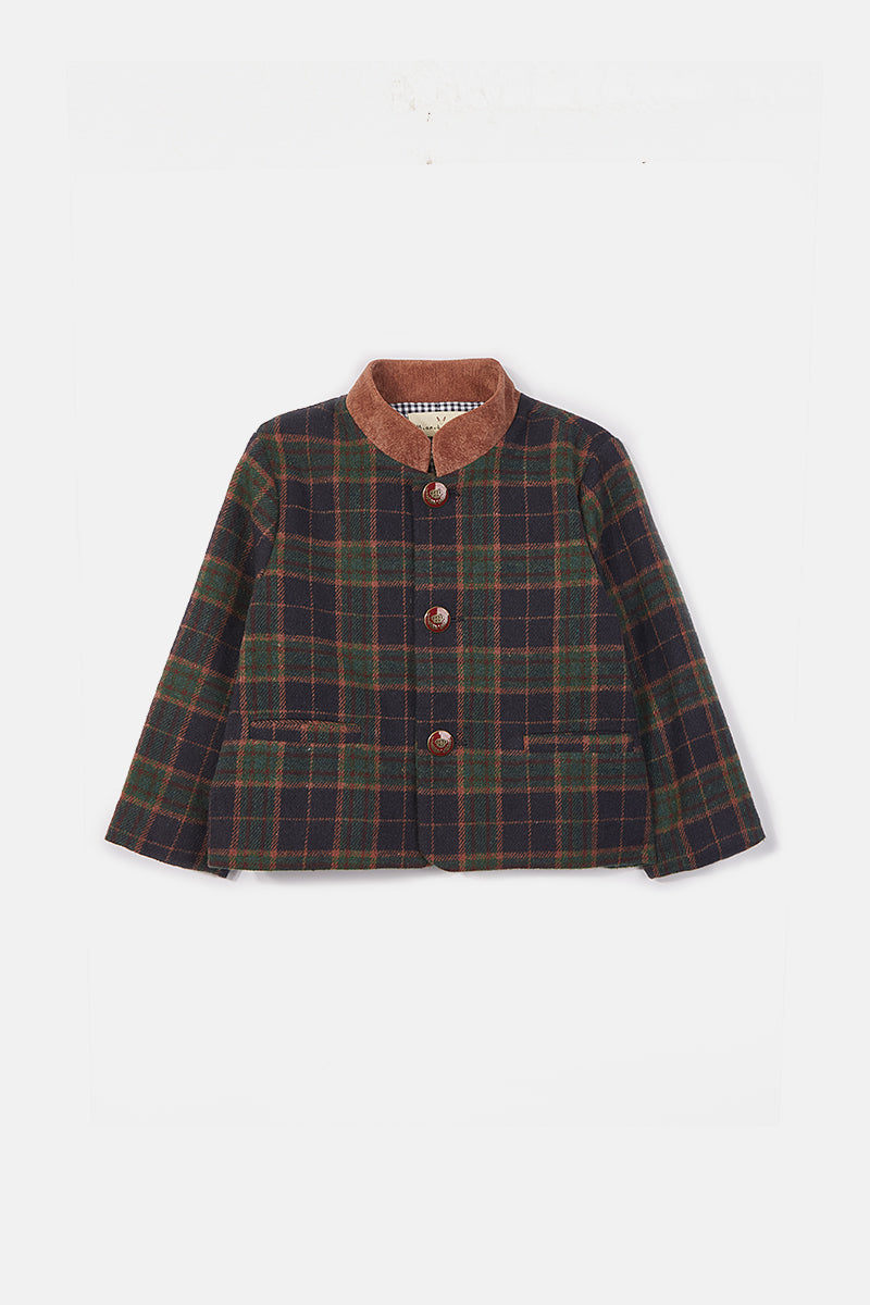 Chaqueta Niño Cuadros Azul