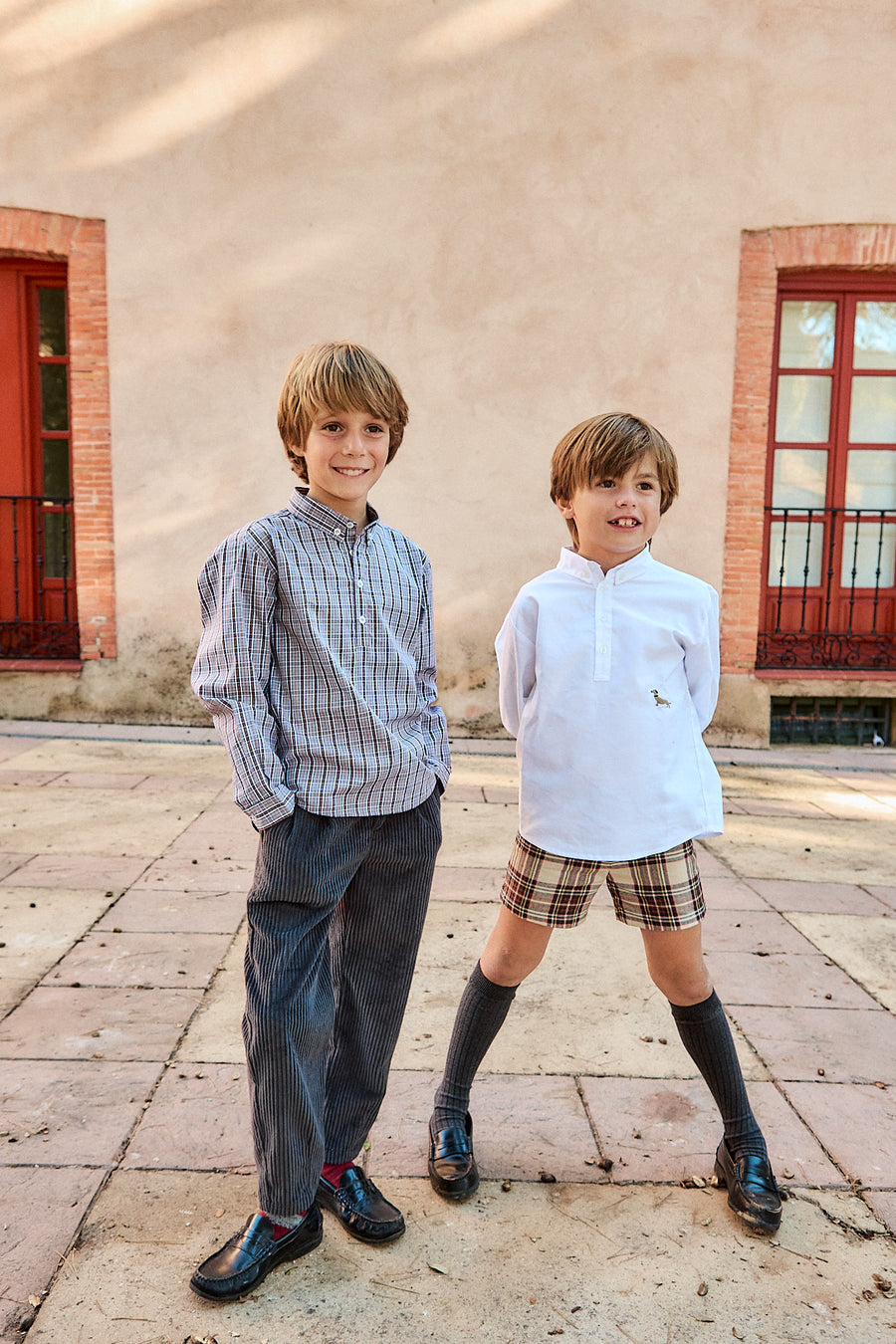 Pantalón Pinzas Pana Gris