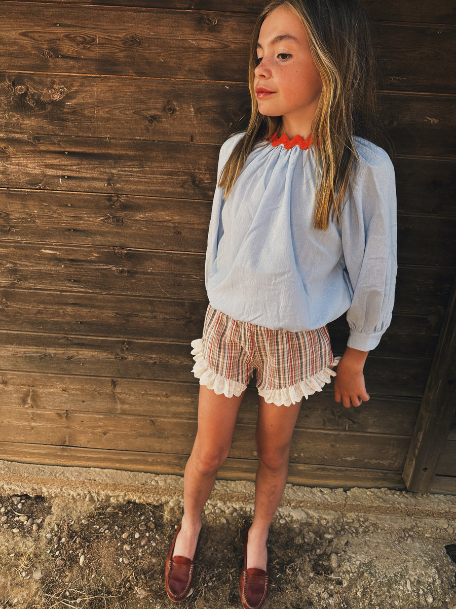 Short Rayas Tierra
