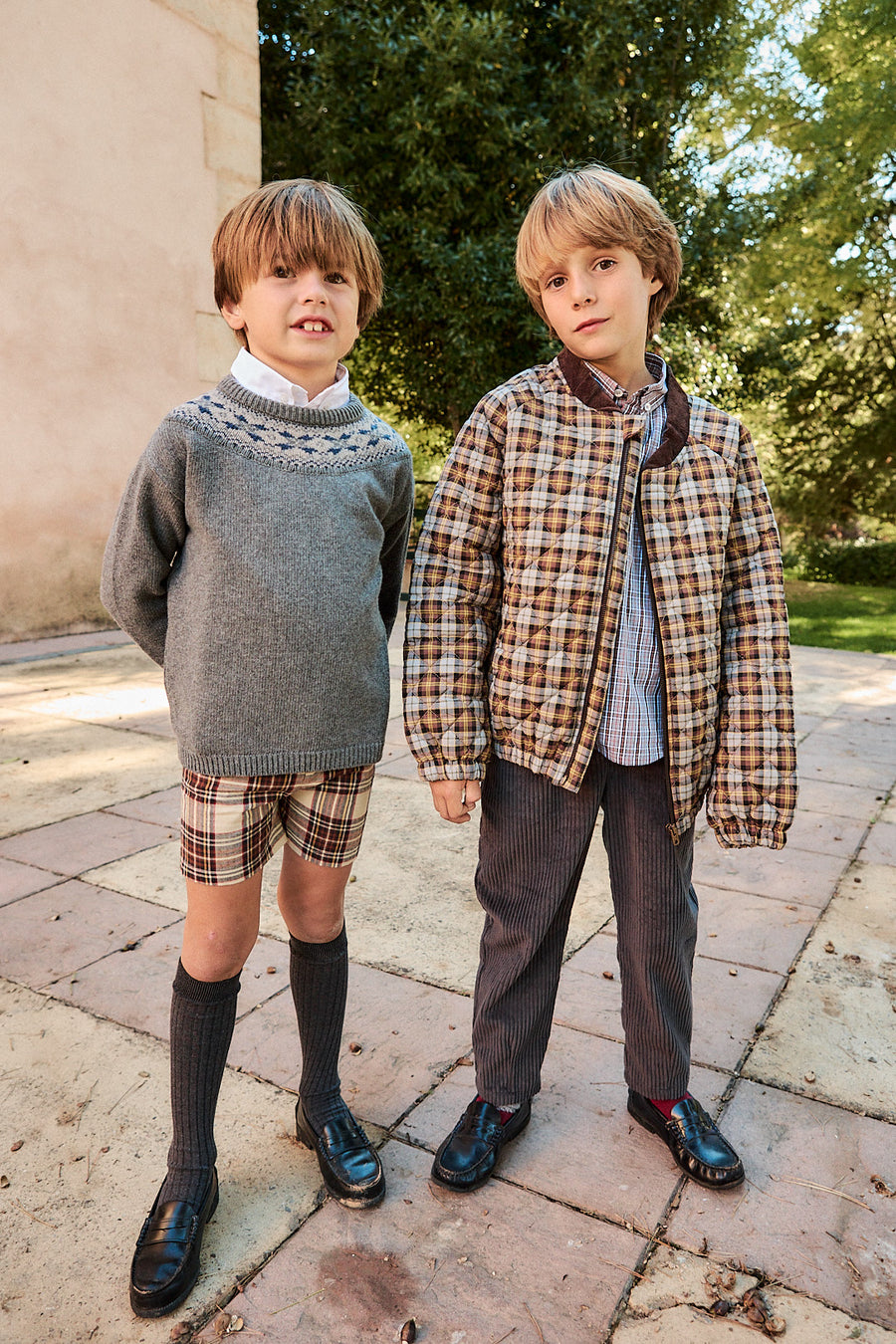 Pantalón Pinzas Pana Gris