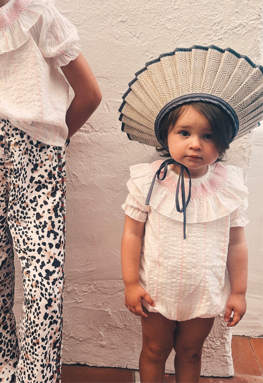 Ranita Smock Blanca Bordada Colores