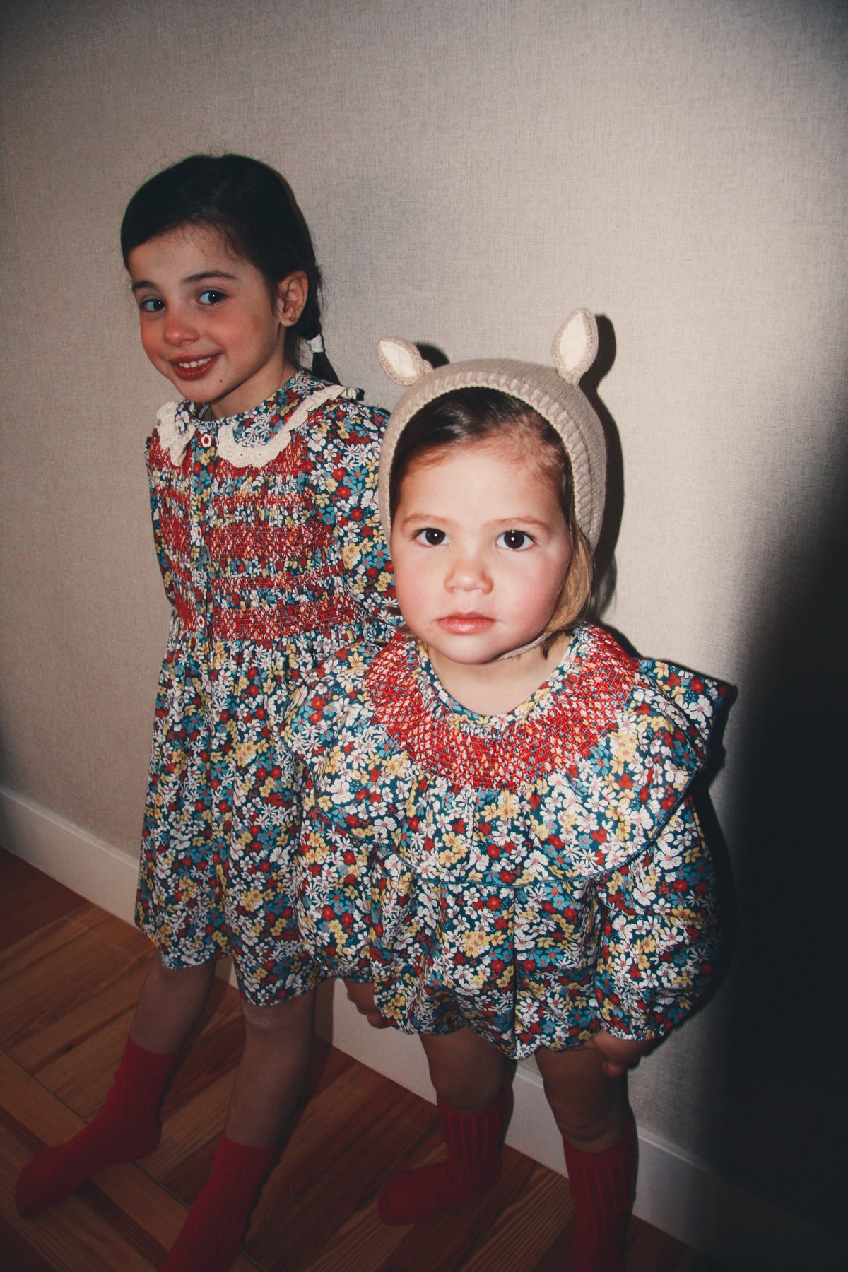 Vestido Camisero Flores Rojas