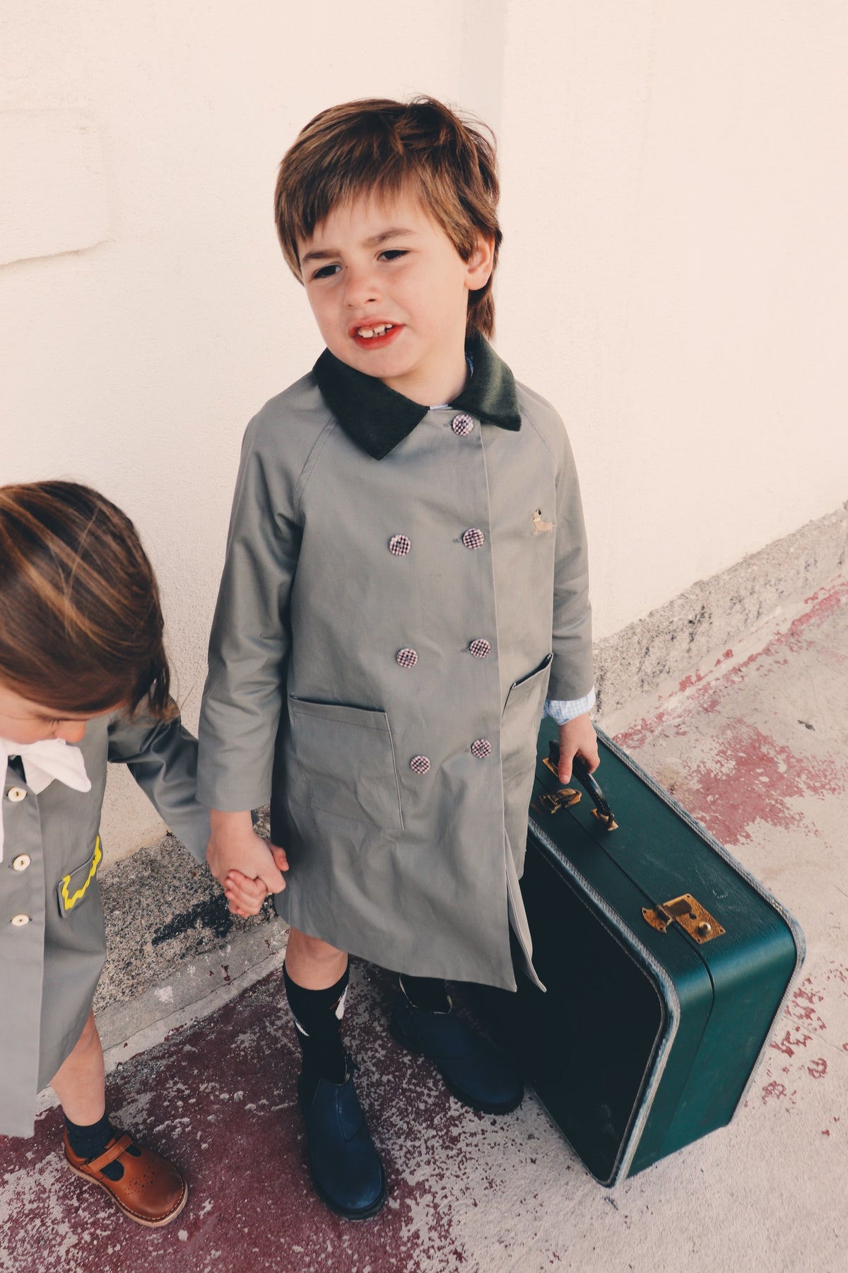 Gabardina Niño Gris