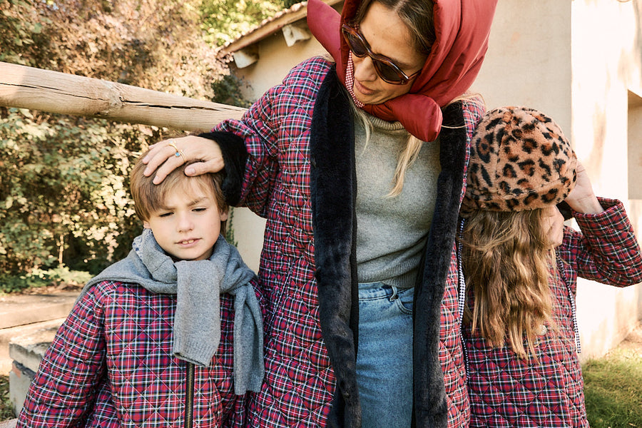 Abrigo Mujer Acolchado Rojo