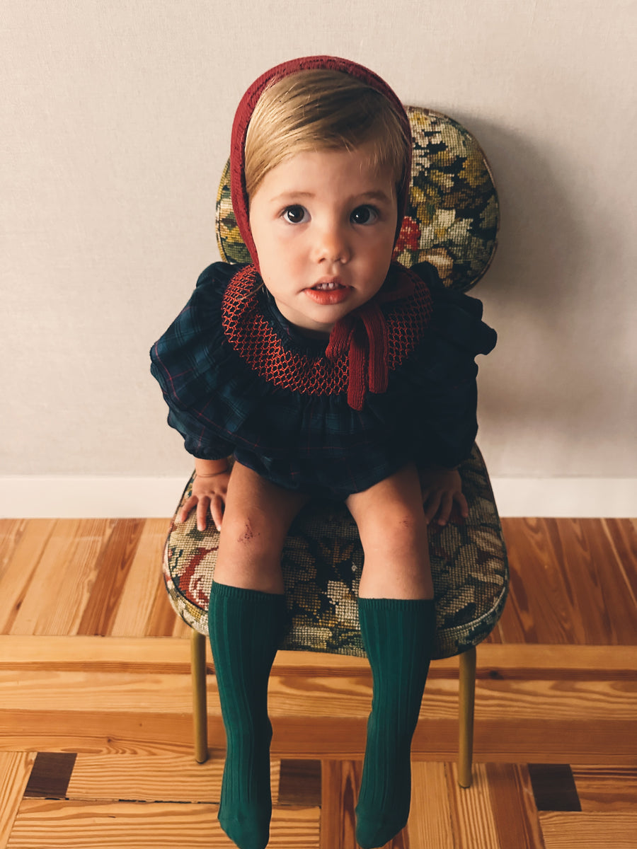 Ranita Smock Escocés Viyela Azul