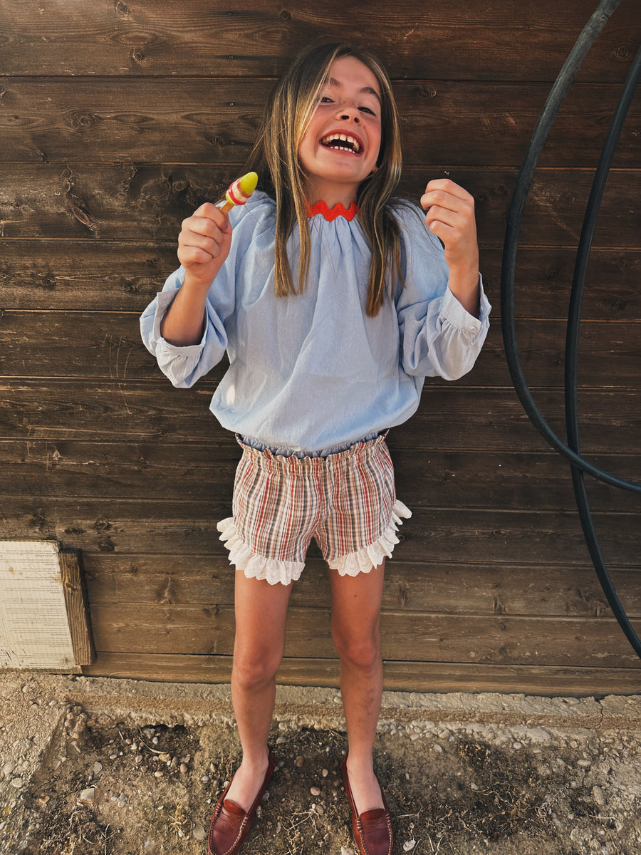 Short Rayas Tierra