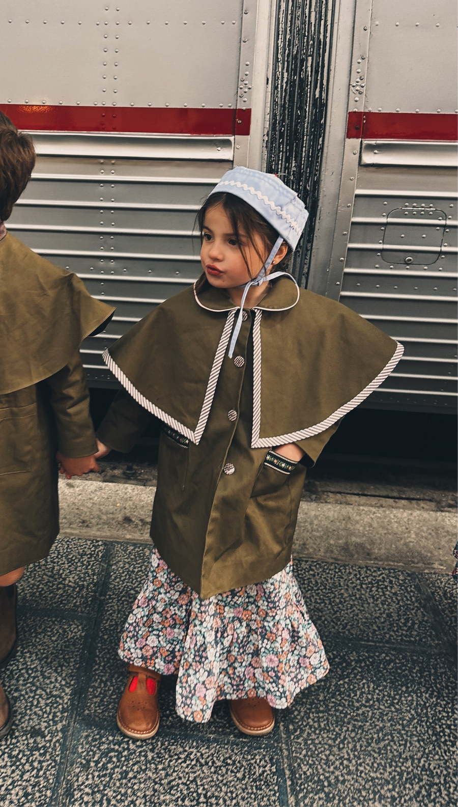Gabardina Niña Verde