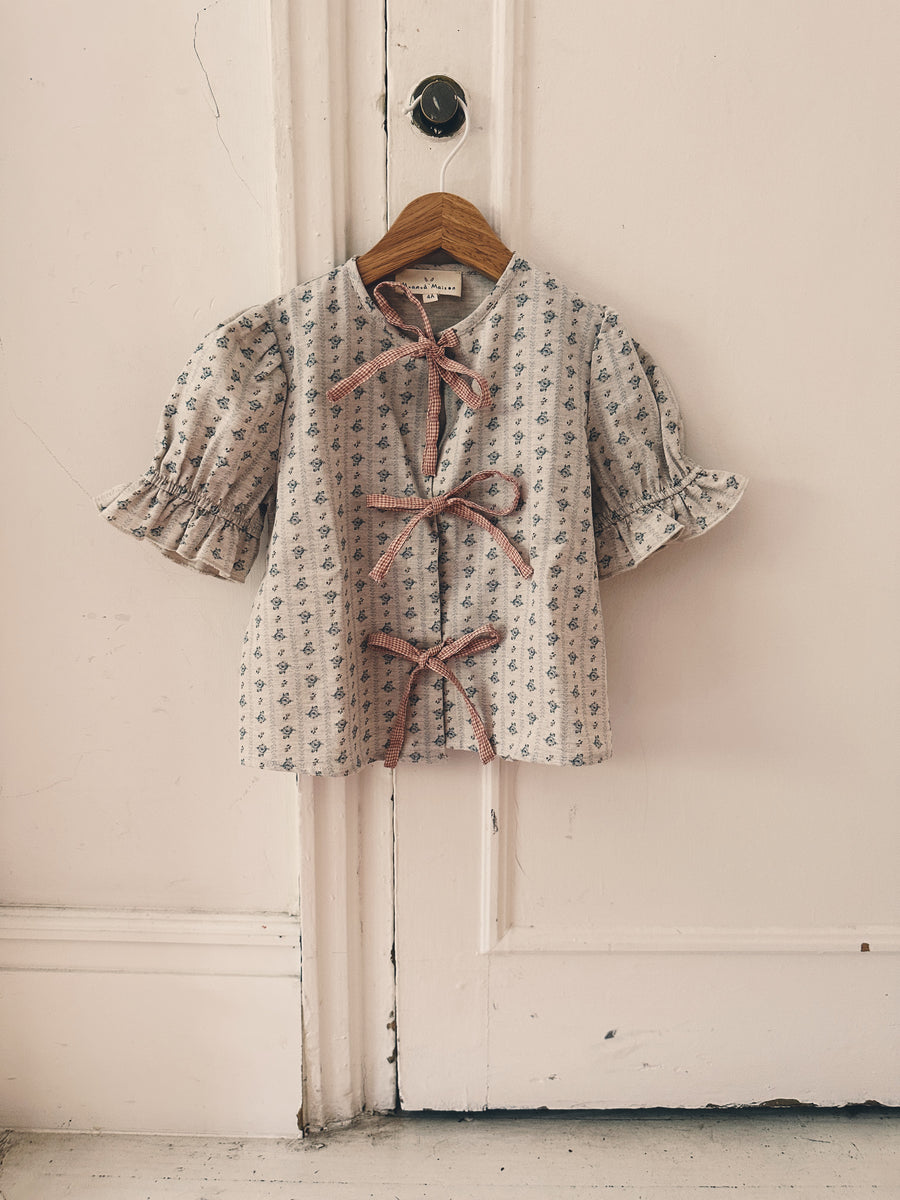 Blusa Lazos Flores Azul