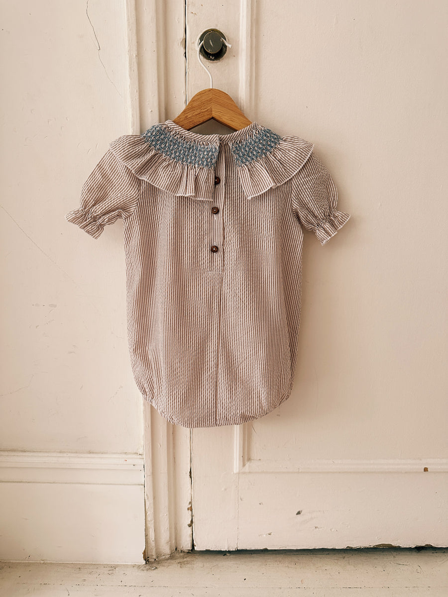Ranita Smock Rayas Beige