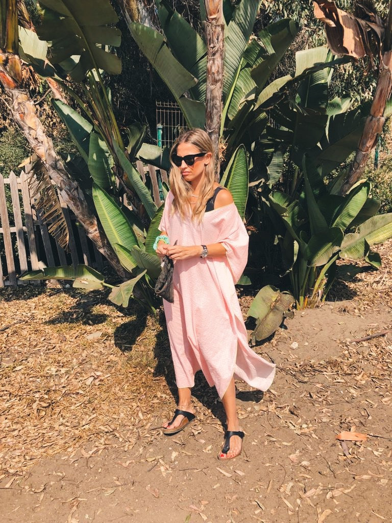 Kaftan India Rosa Flúor