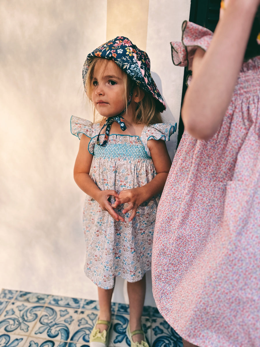 Vestido Corto Flores Turquesa (2A-5A)
