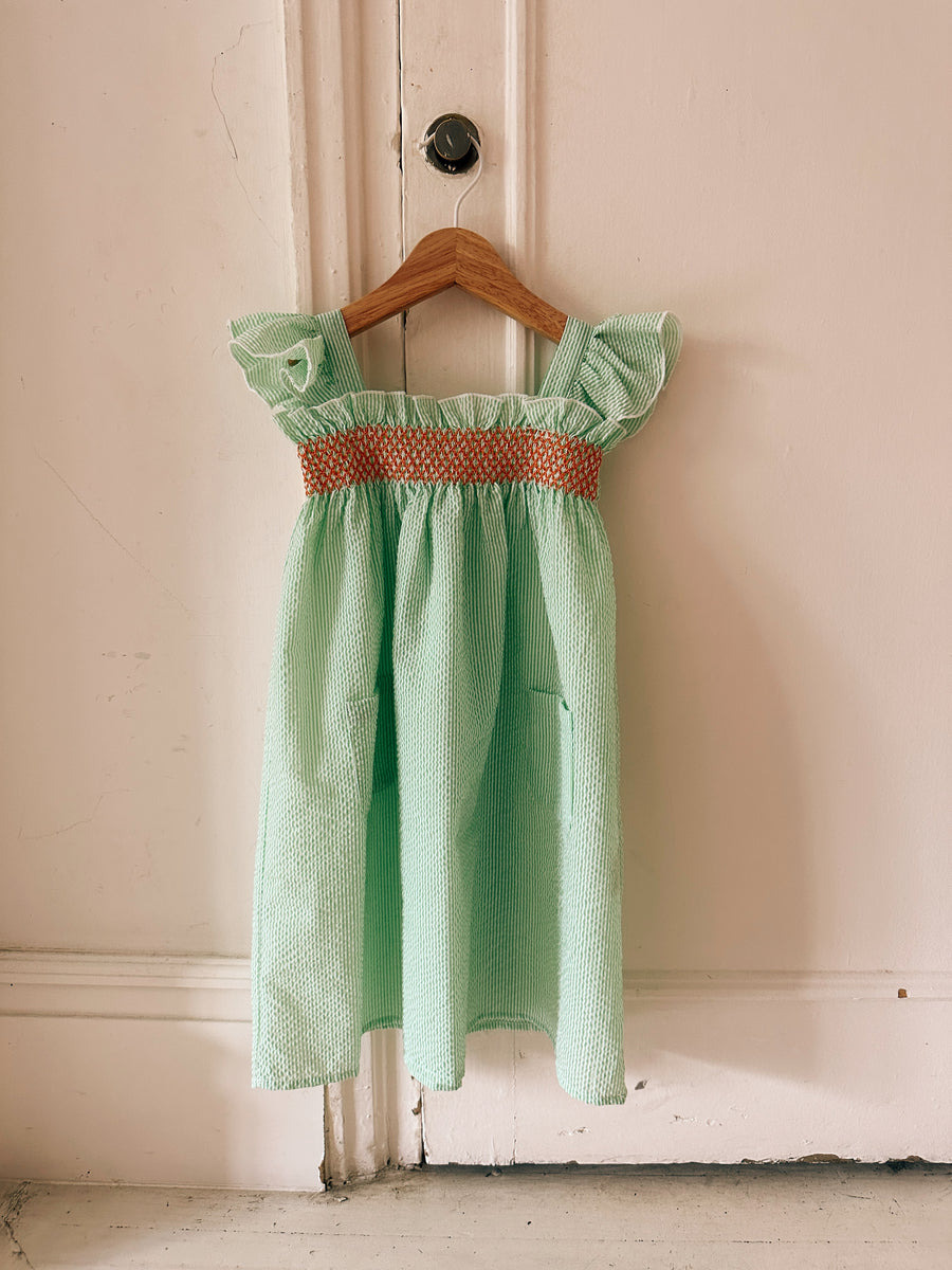 Vestido Corto Rayas Verde (2A-5A)