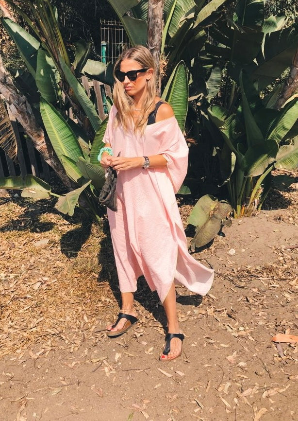 Kaftan India Rosa Flúor
