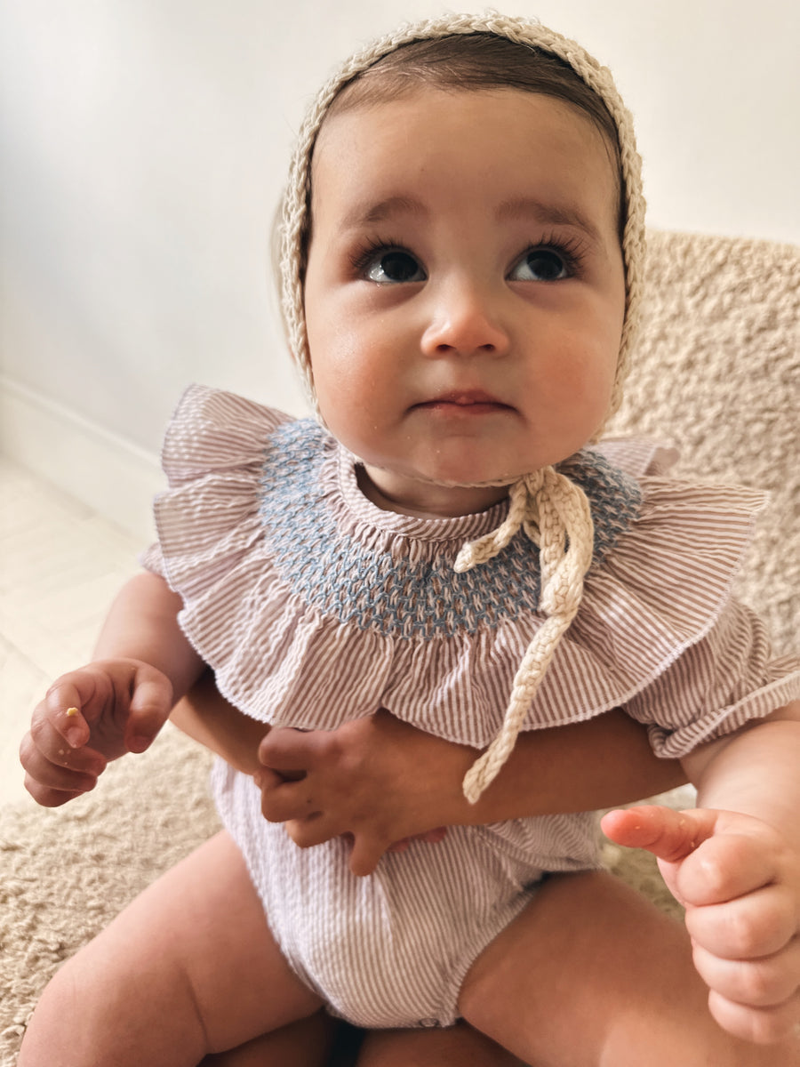 Ranita Smock Rayas Beige