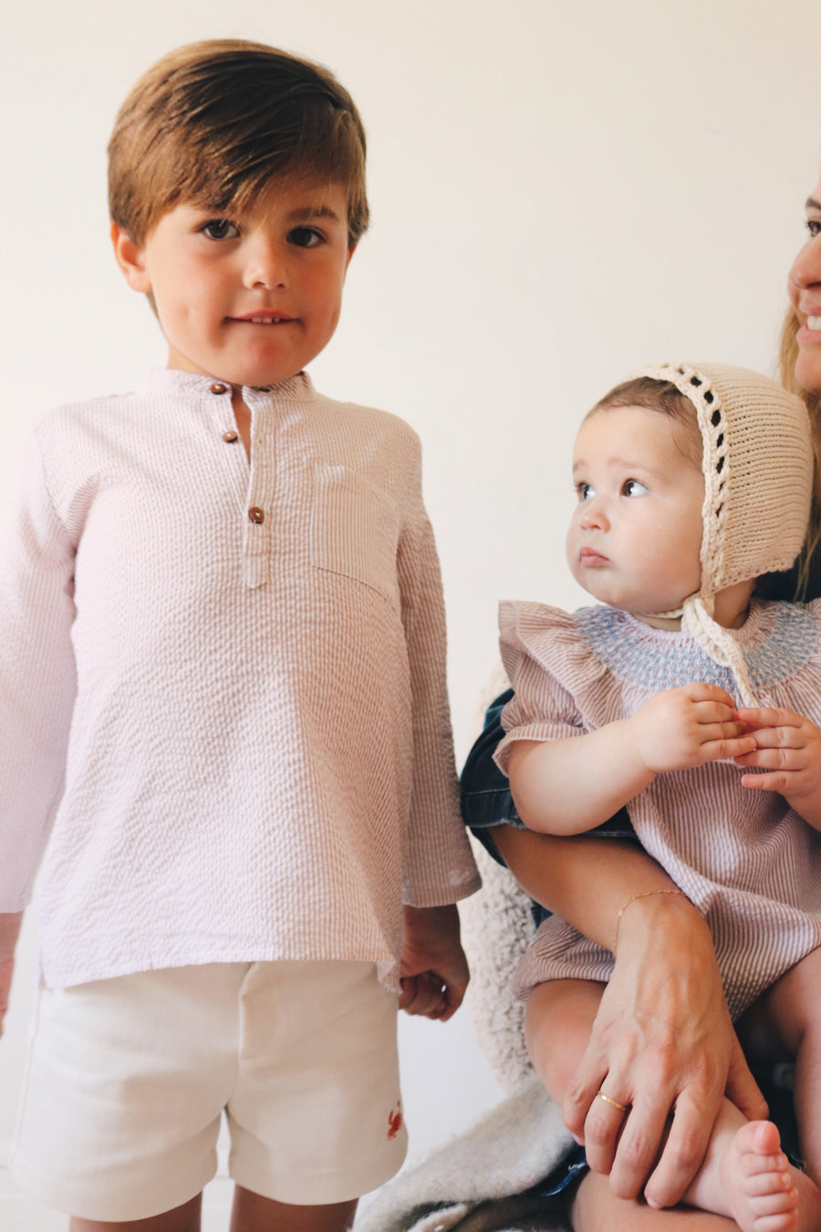 Ranita Smock Rayas Beige
