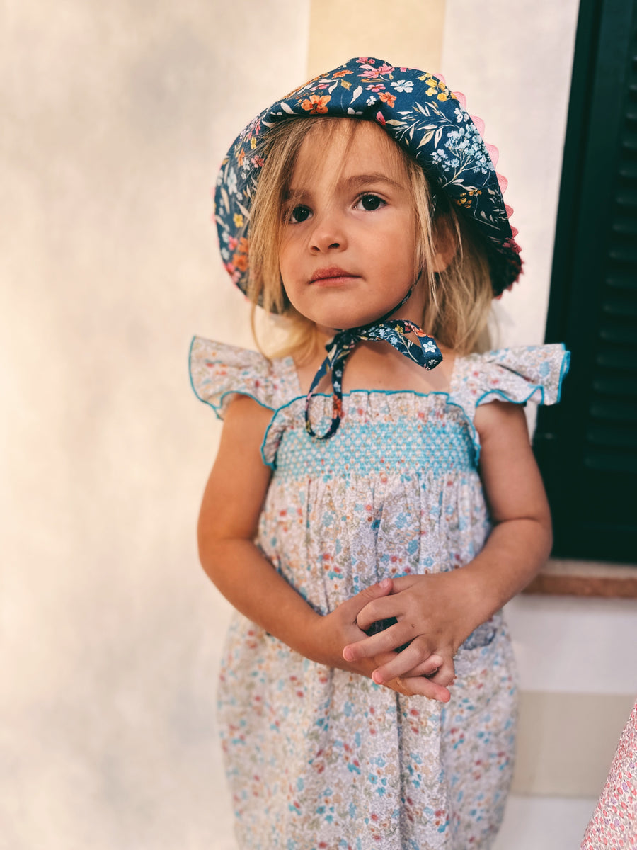 Vestido Corto Flores Turquesa (2A-5A)