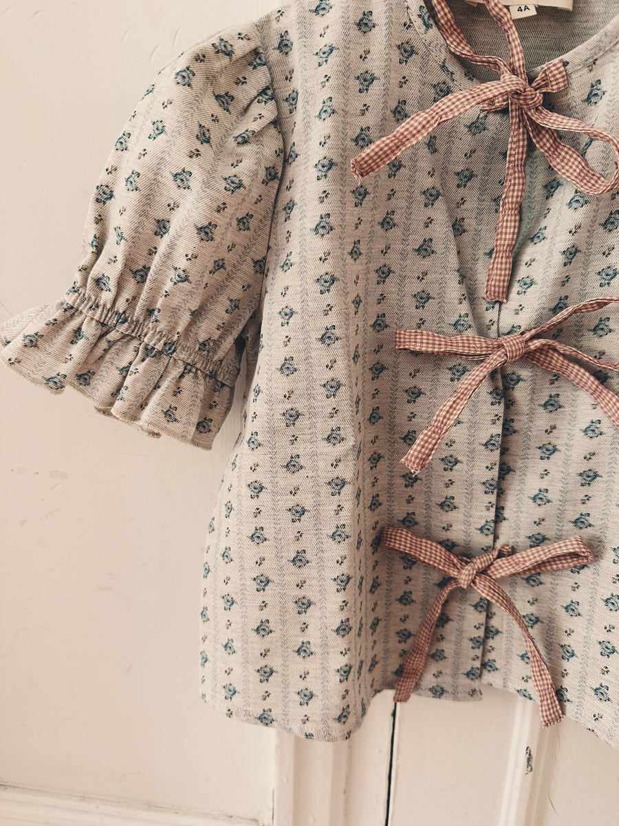 Blusa Lazos Flores Azul