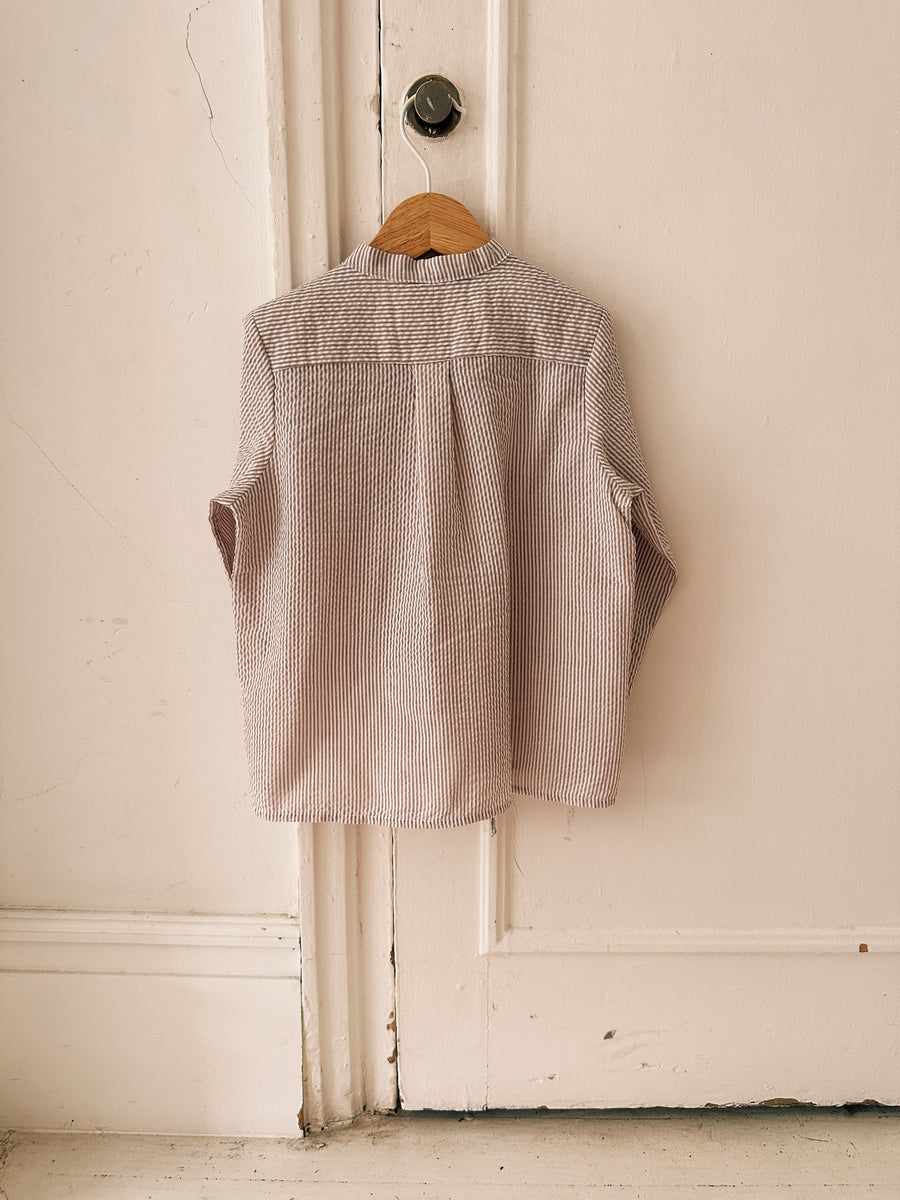 Camisa Mao Rayas Beige