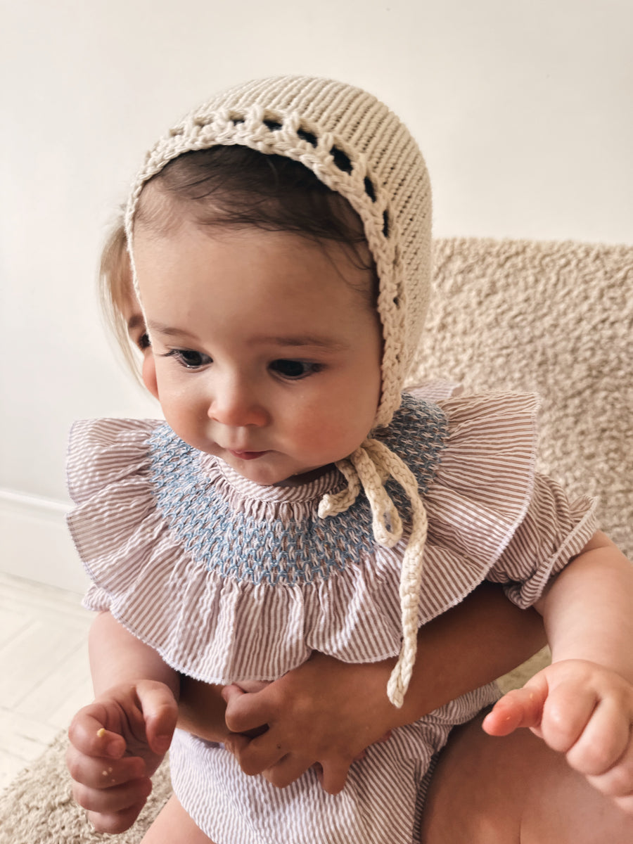 Ranita Smock Rayas Beige