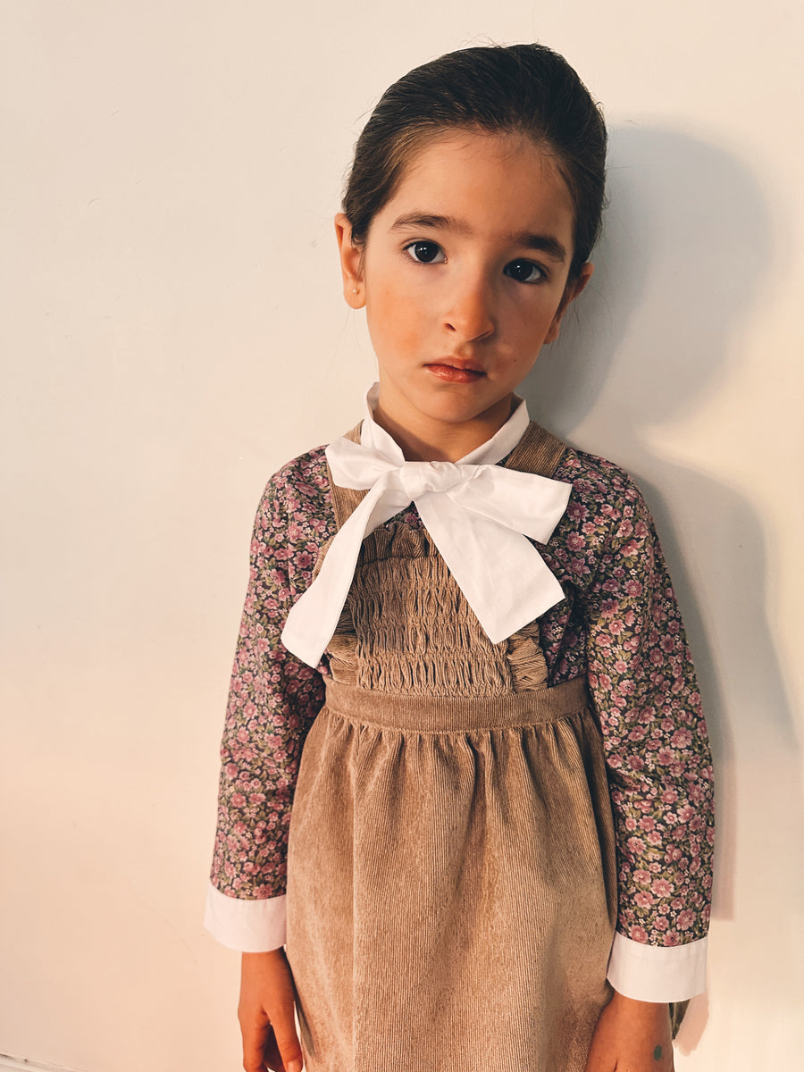 Blusa Lazo Flores Malva