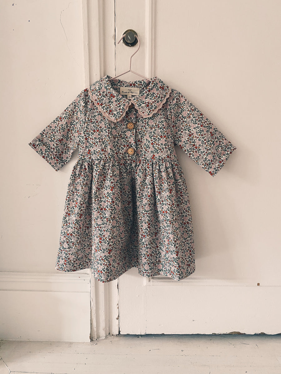 Vestido Bobo Flores Rosa