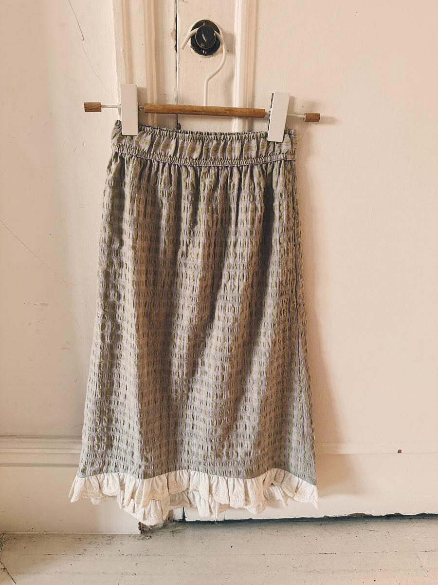 Falda Midi Vichy Malva