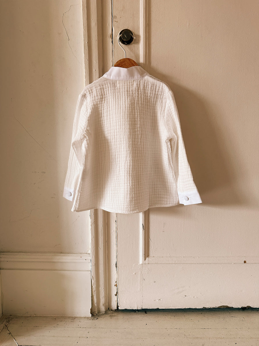 Blusa Lazo Blanca (manga larga)