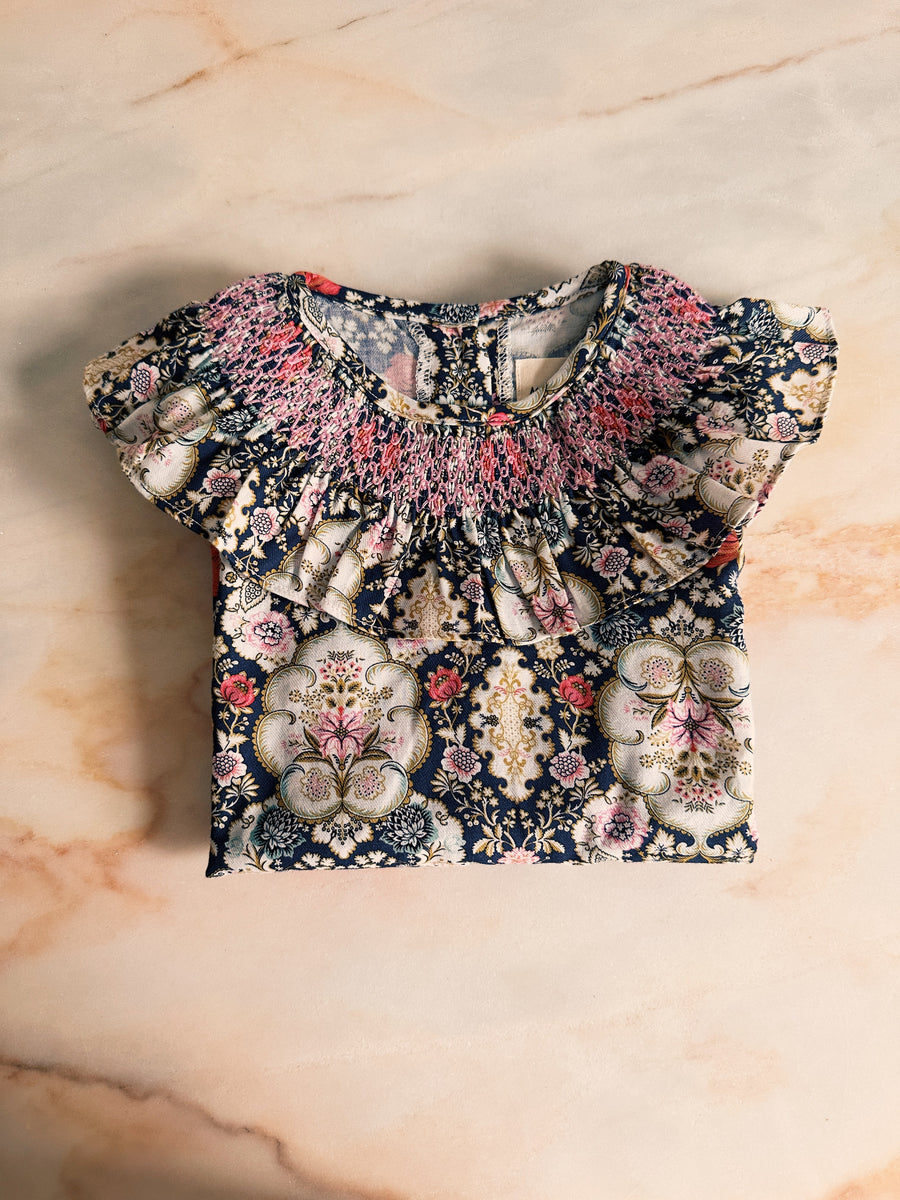 Ranita Smock Flores Azul Noche