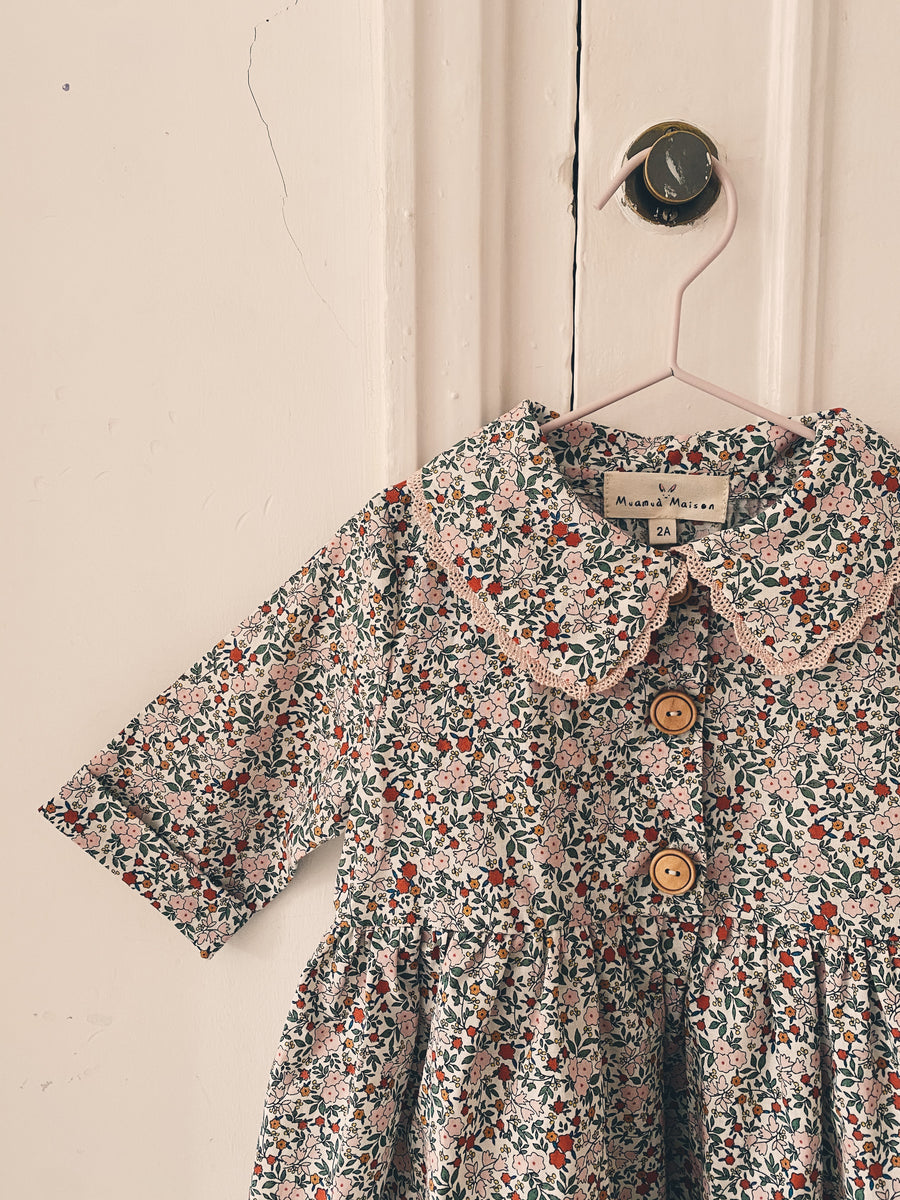 Vestido Bobo Flores Rosa