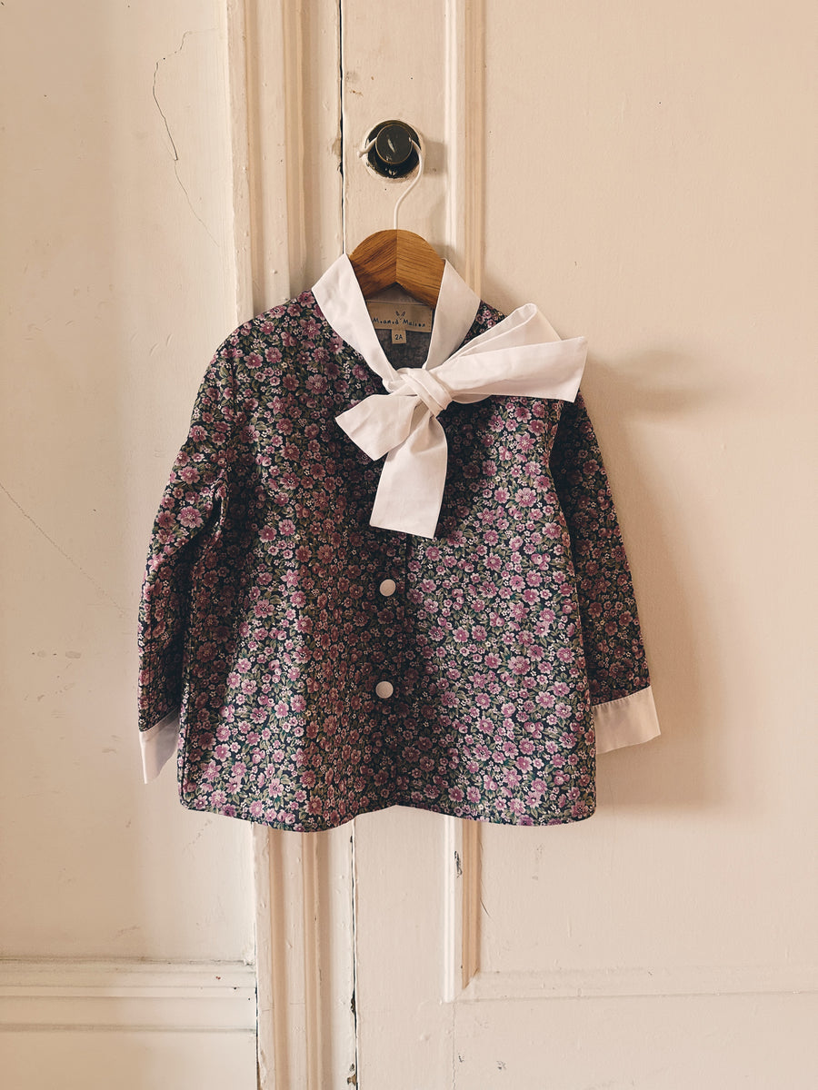 Blusa Lazo Flores Malva